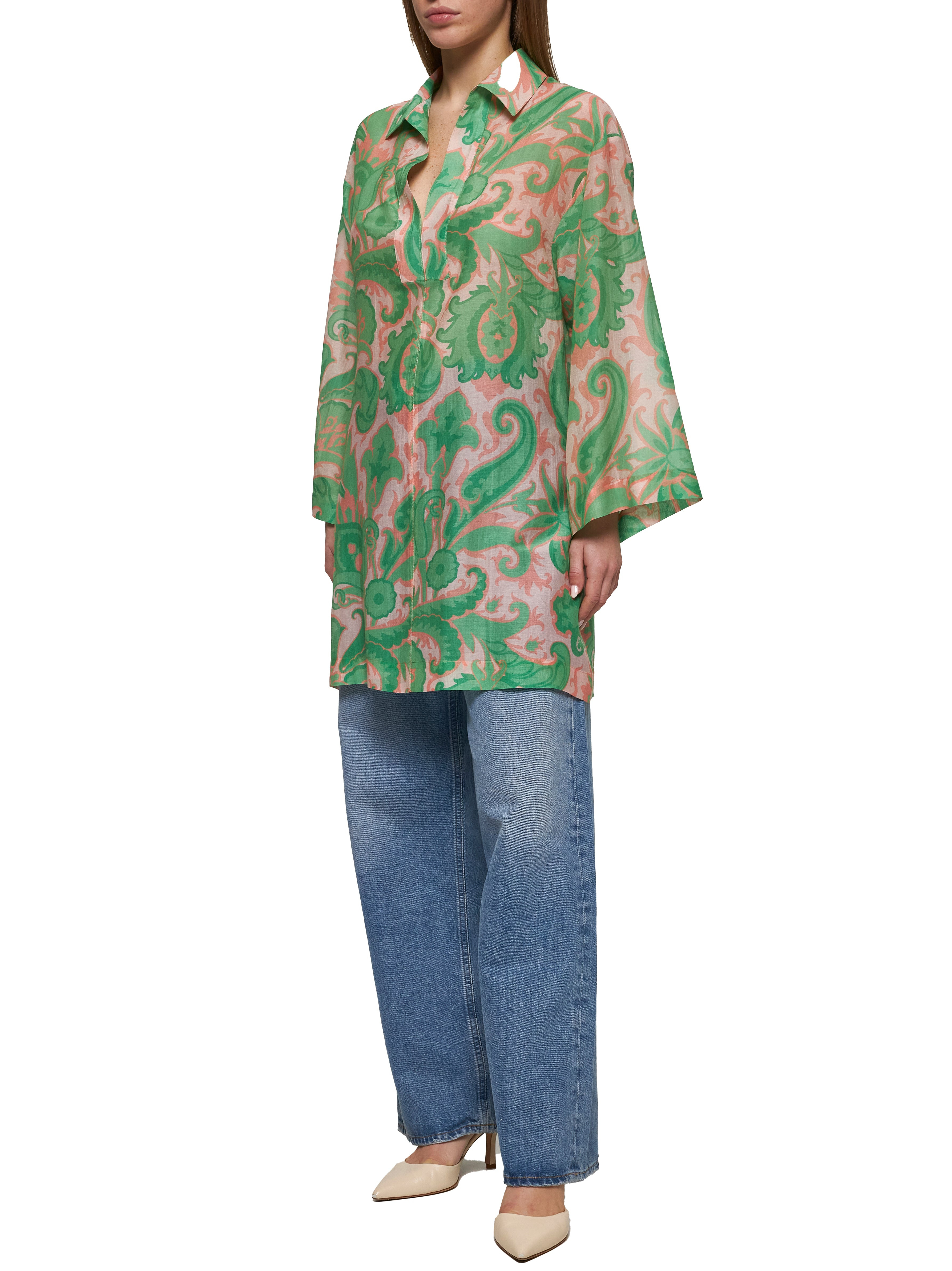 Paisley print cotton and silk blouse - 2