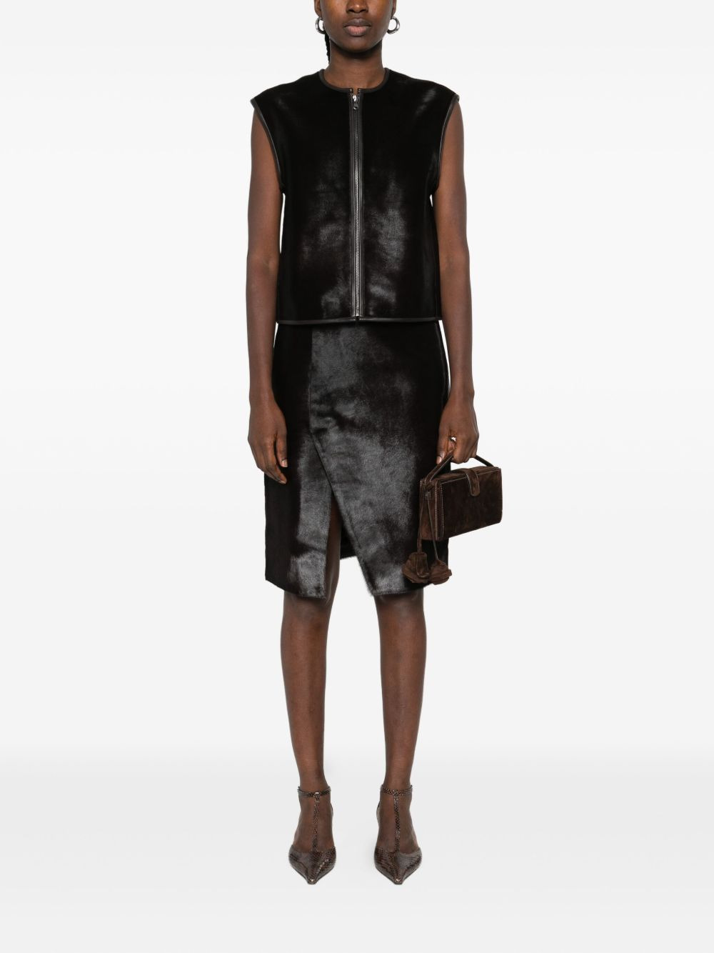 side-split midi skirt - 2