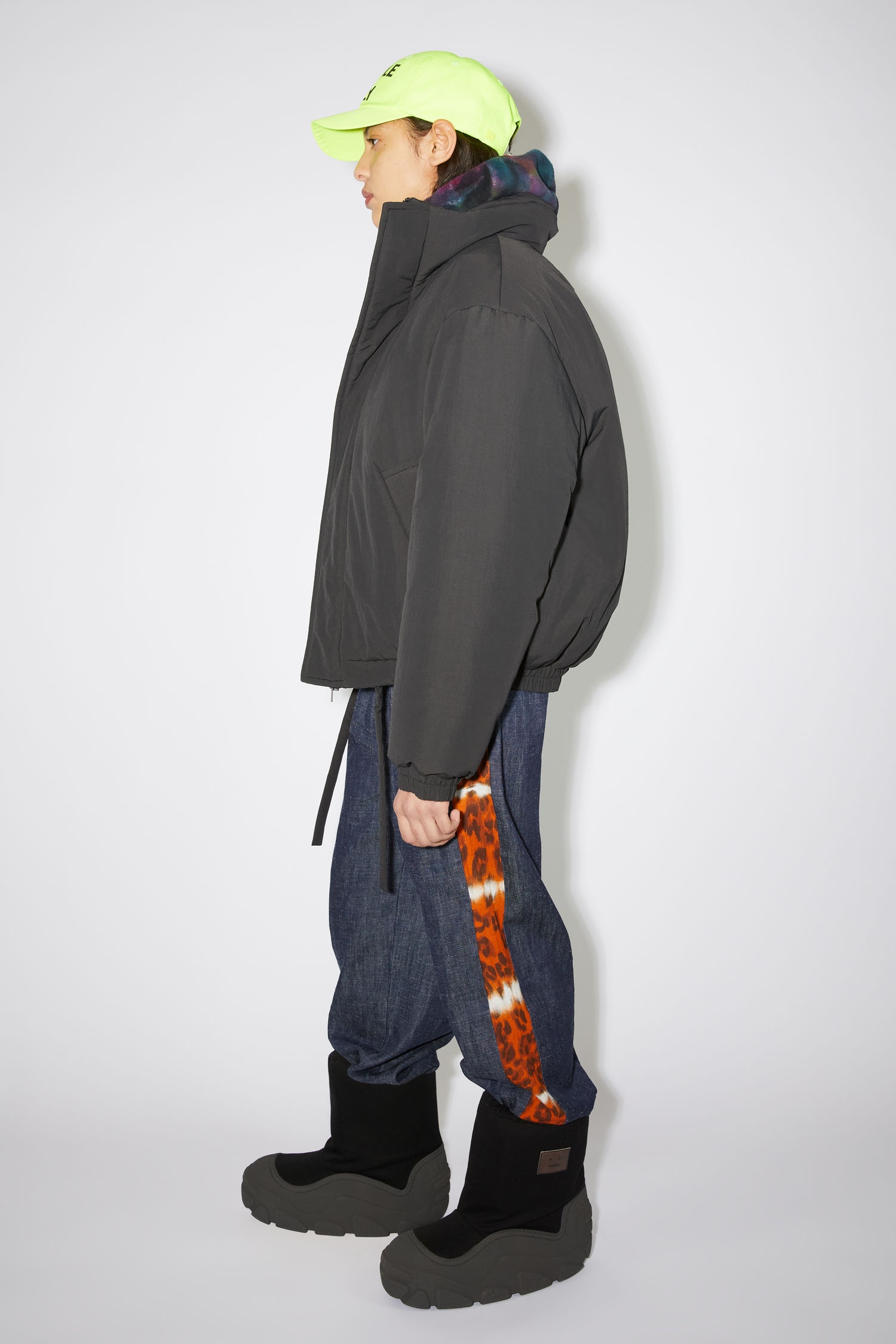 Padded nylon jacket - Black - 4