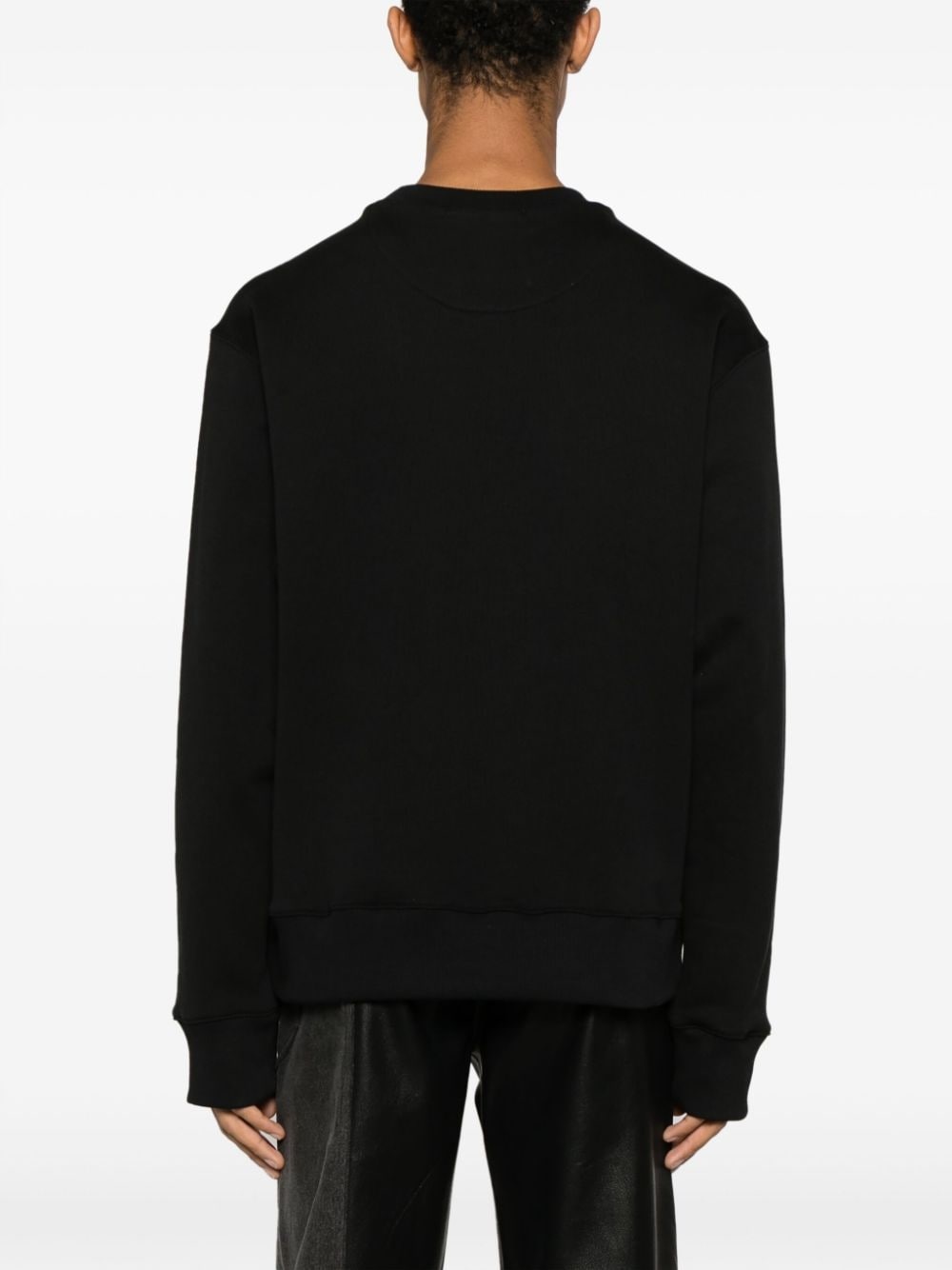 logo-embroidered cotton sweatshirt - 4