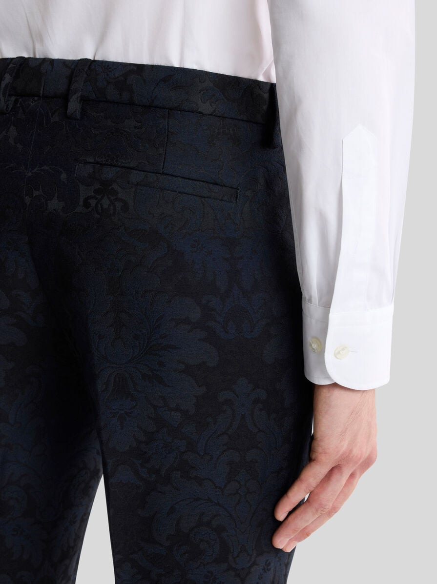 FLORAL JACQUARD TROUSERS - 3