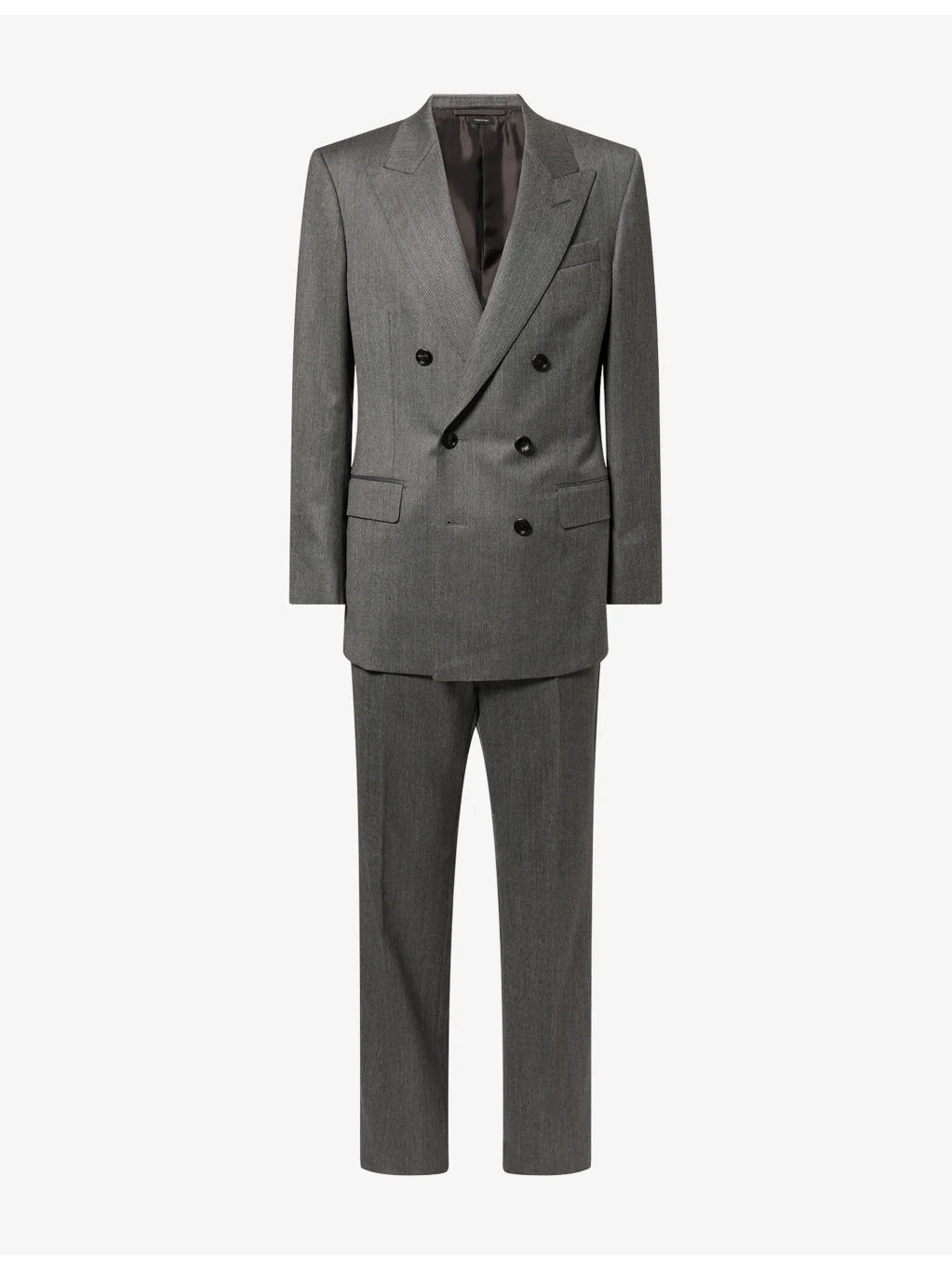 Double-Breasted Peak-Lapel Wool Suit - 1
