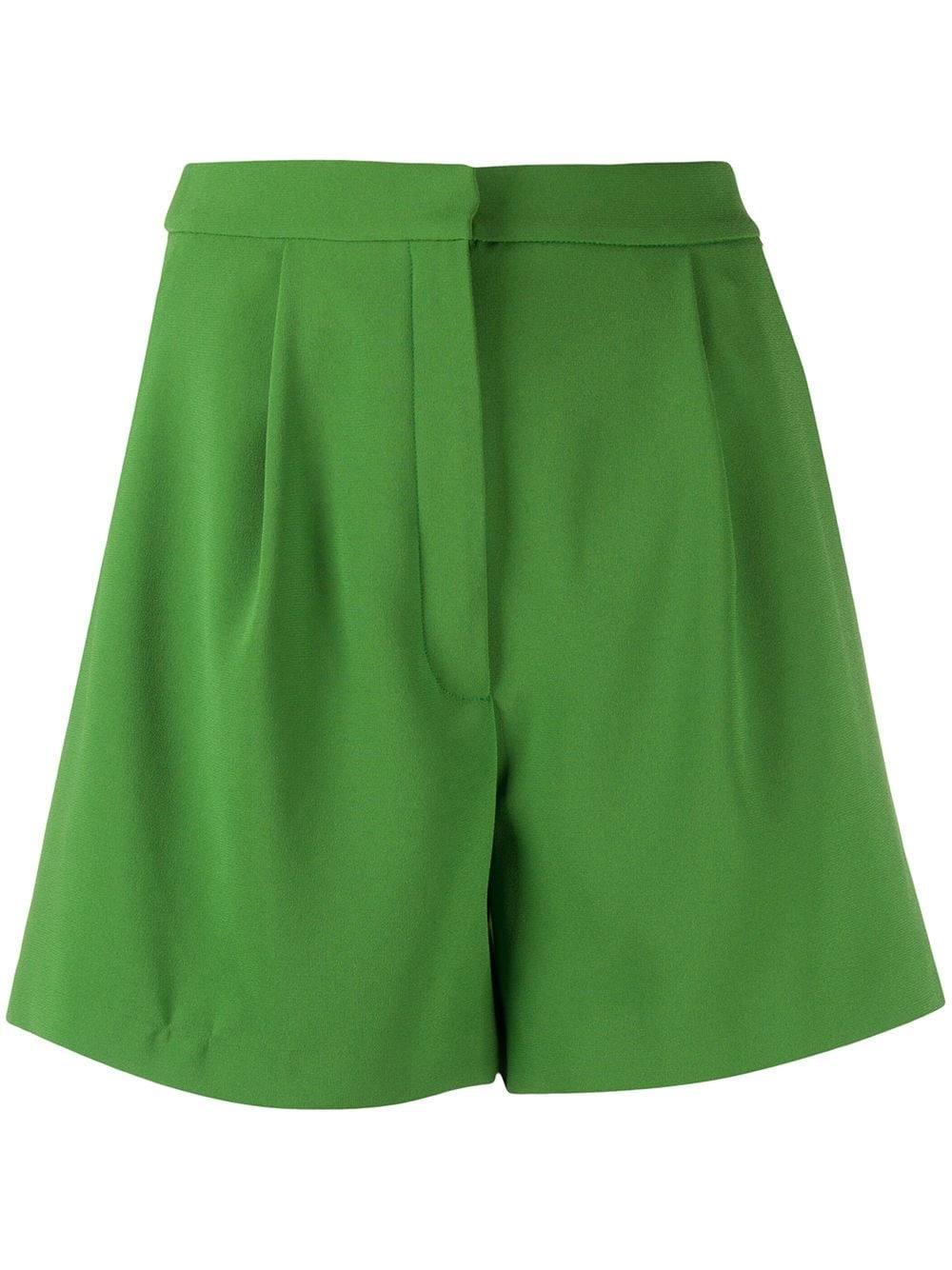 pleated A-line shorts - 1