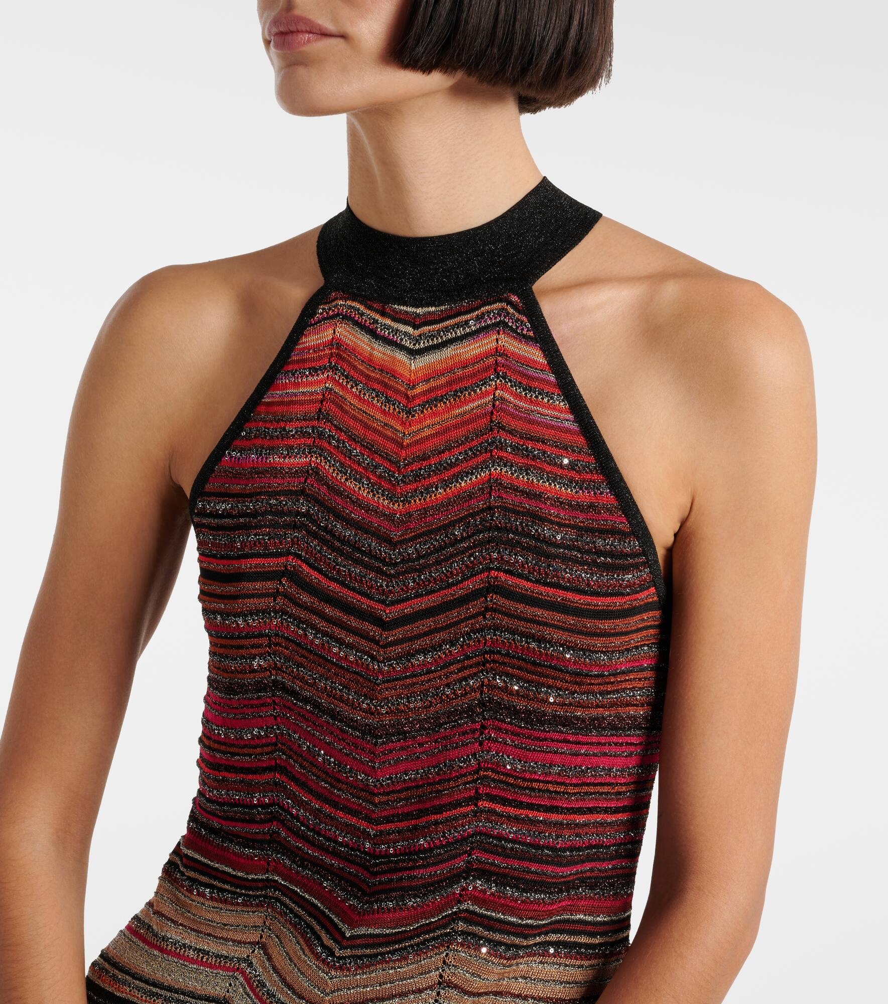 Zig Zag metallic minidress - 4