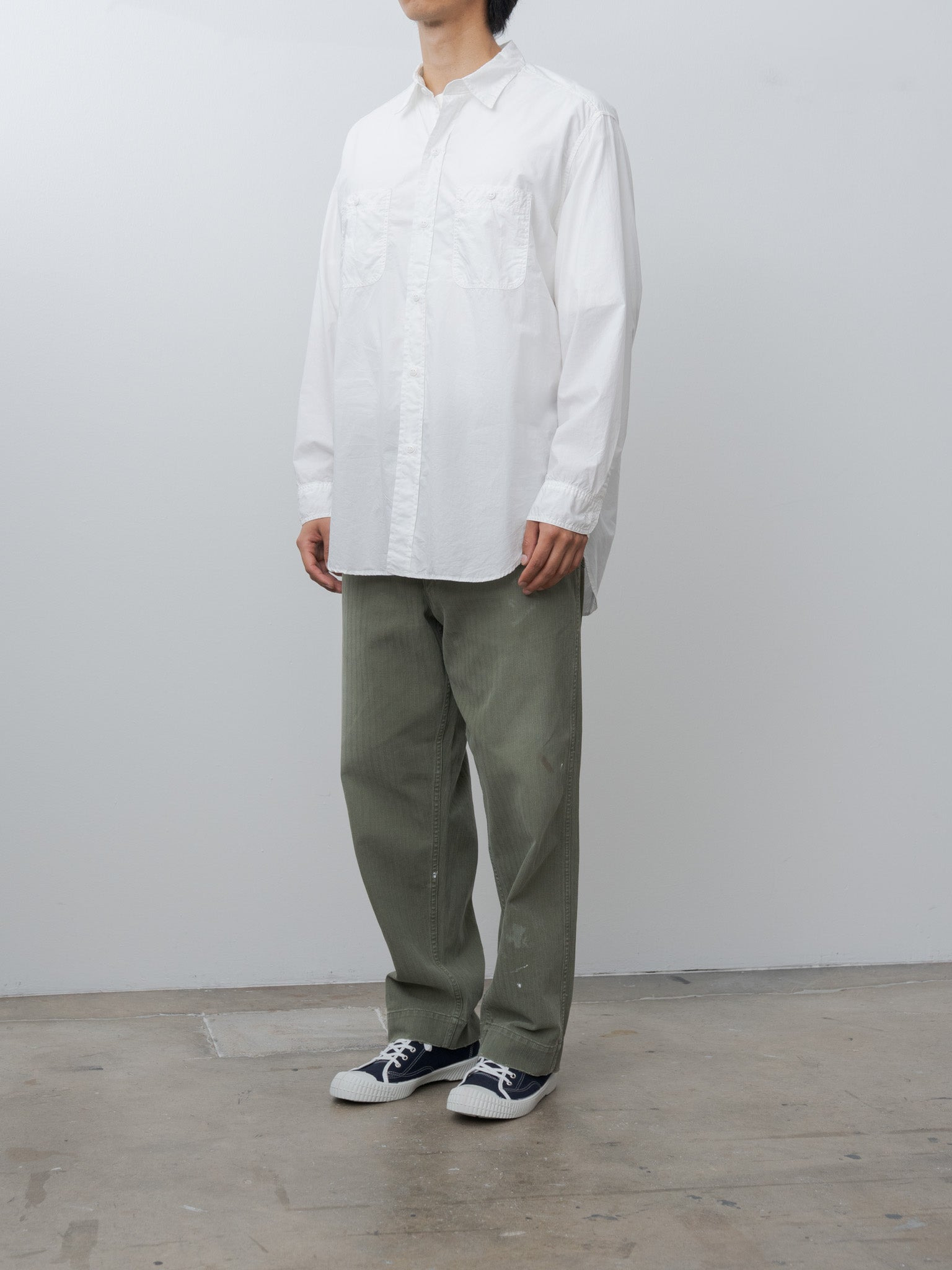 U.S.N Cotton Poplin Shirt - White - 4