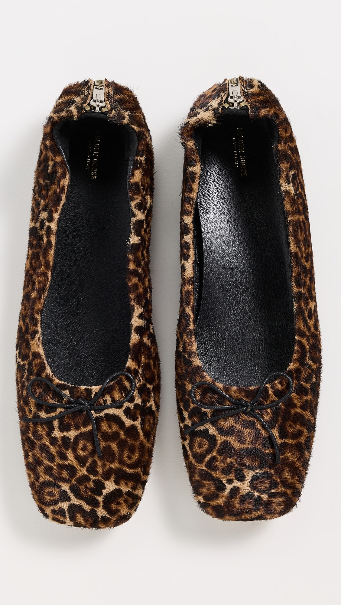 Amy Flats with Zip Leopard Horsy Leather Upper - 4