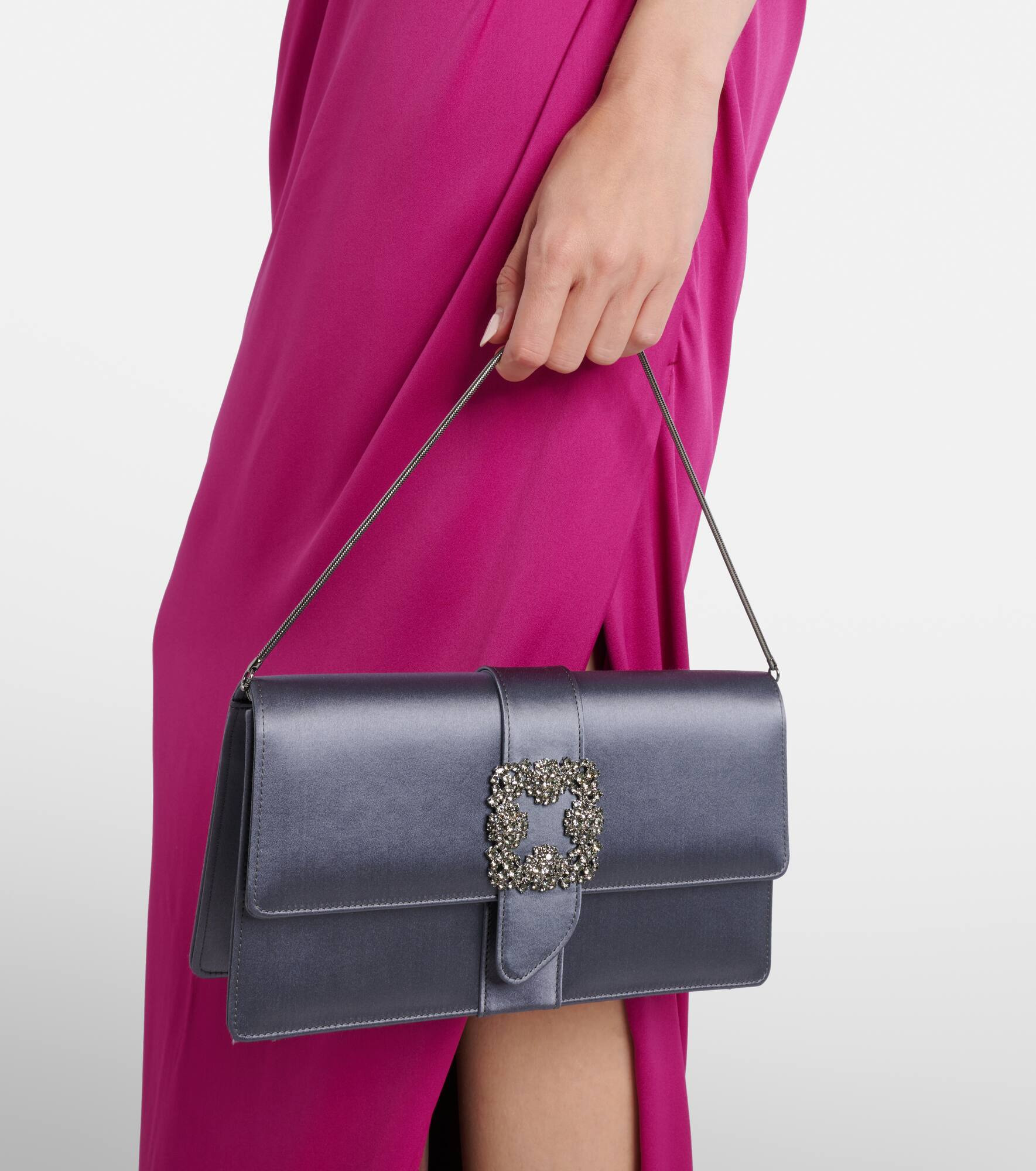 Capri embellished satin clutch - 2