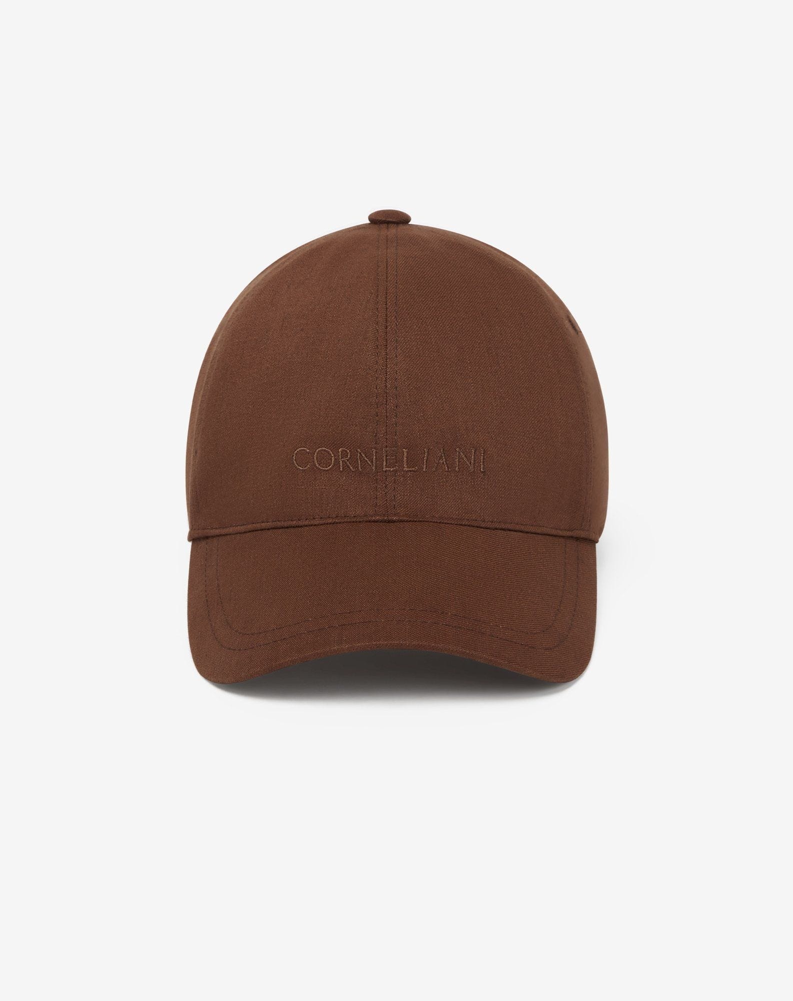Tobacco-brown linen, wool and mohair baseball cap - 3