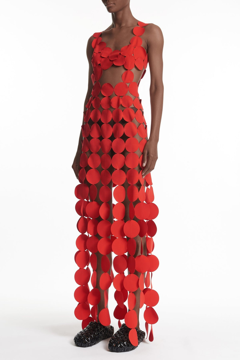 MULTI CIRCLE DRESS RED 2