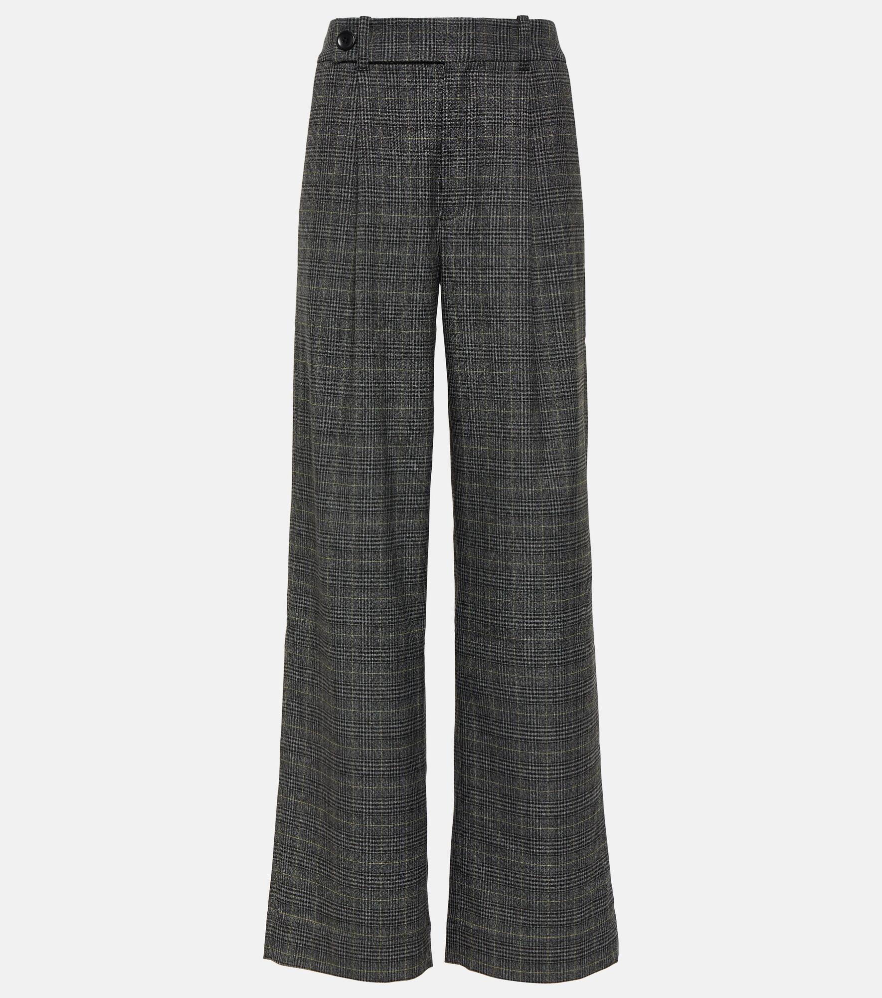 White Label checked wide-leg pants - 1