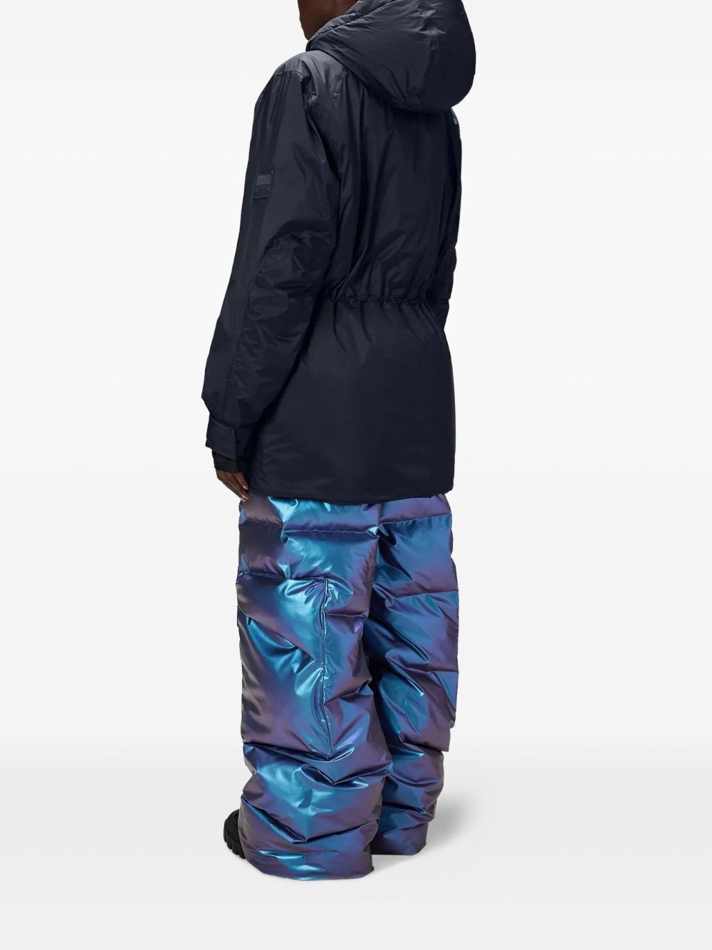 hooded drawstring parka - 4