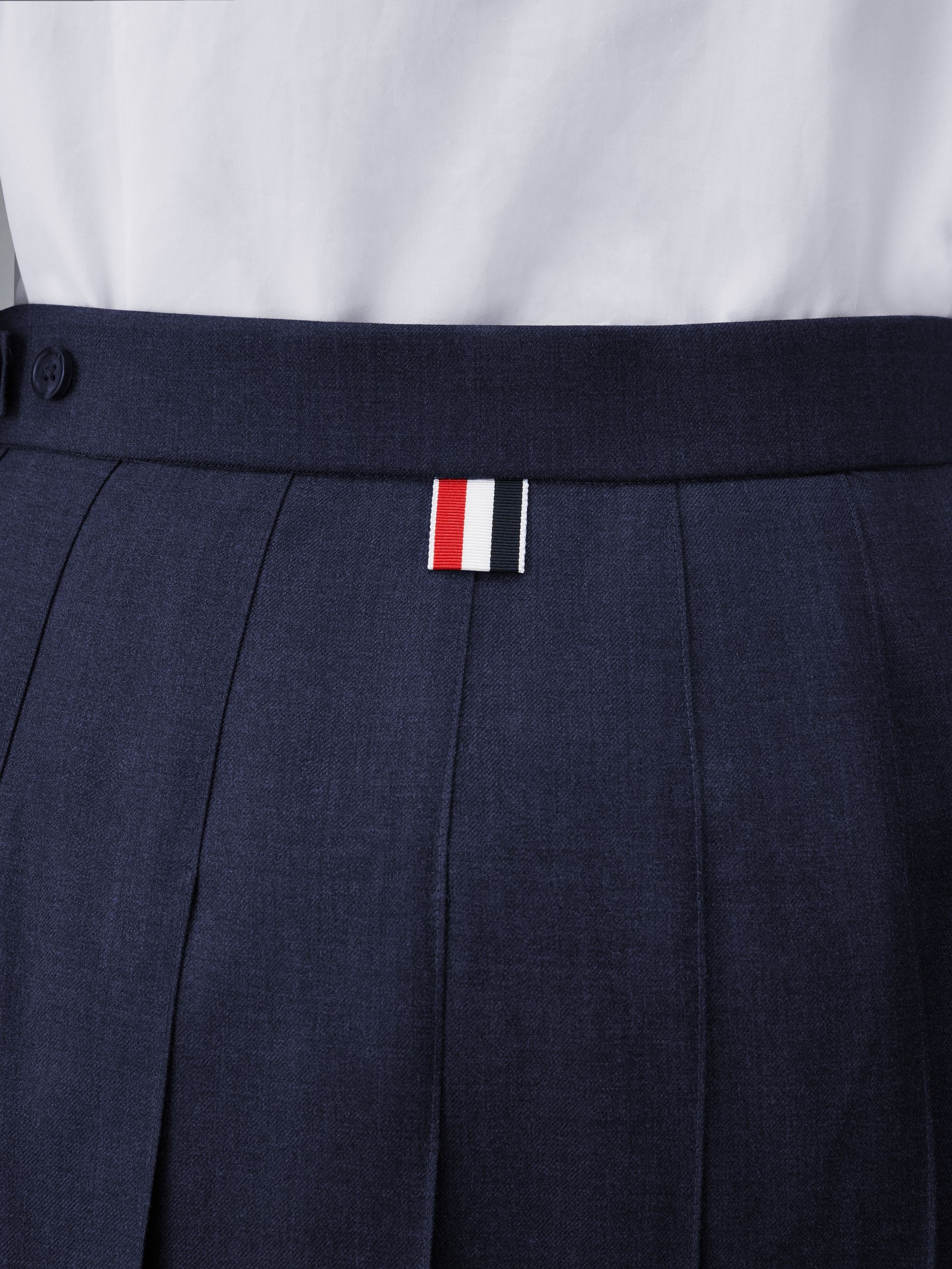 Twill Pleated Long Skirt - 9