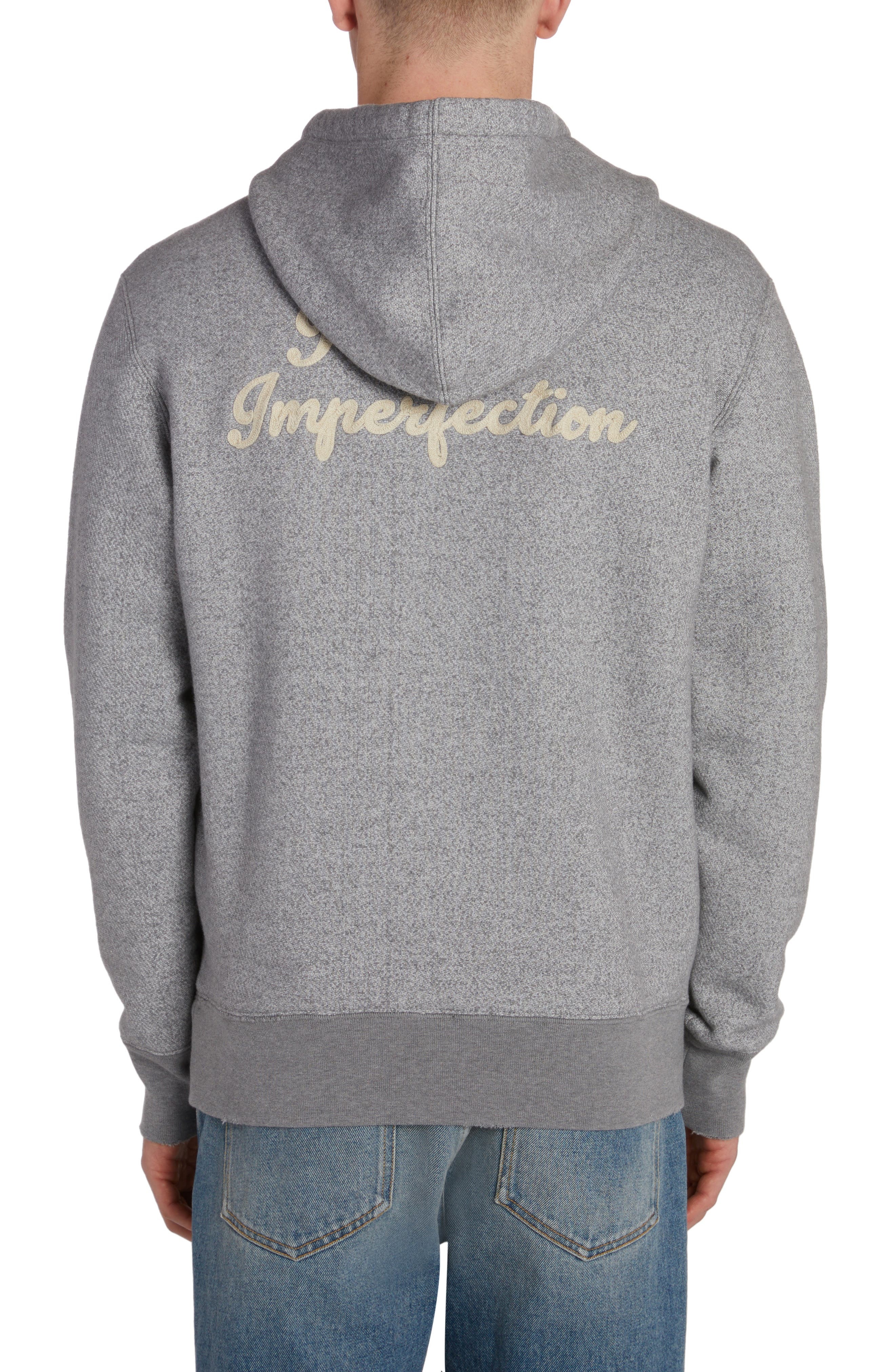Golden Goose Journey Mélagne Cotton Blend Hoodie in Grey Melange/Heritage White at Nordstrom - 2