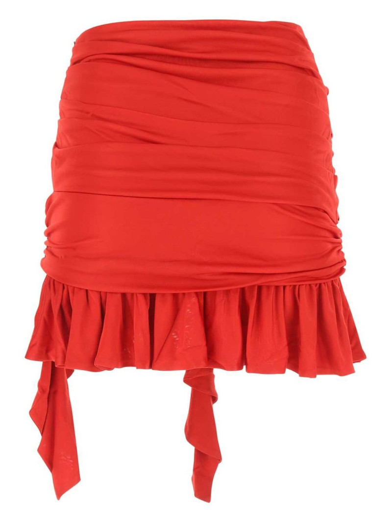 ANDREĀDAMO ruffle-detailing mini skirt outlook