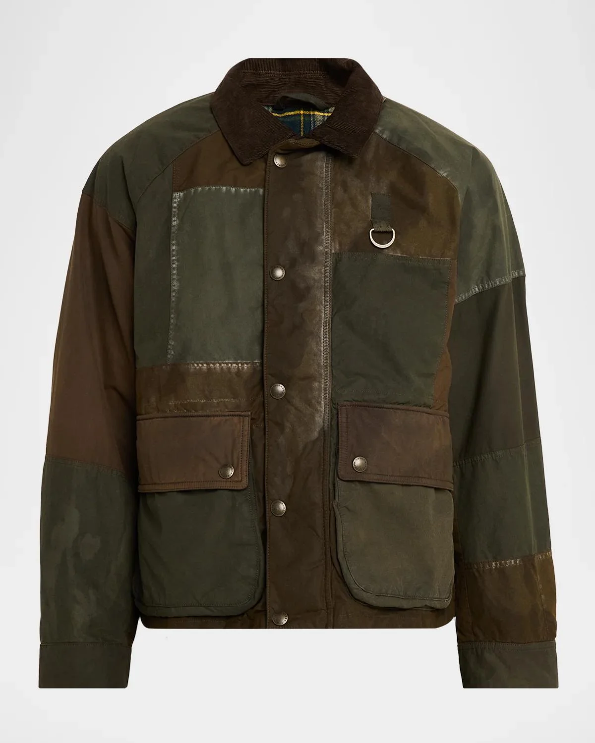 Men's Patchwork Oilcloth Utility Jacket - 1