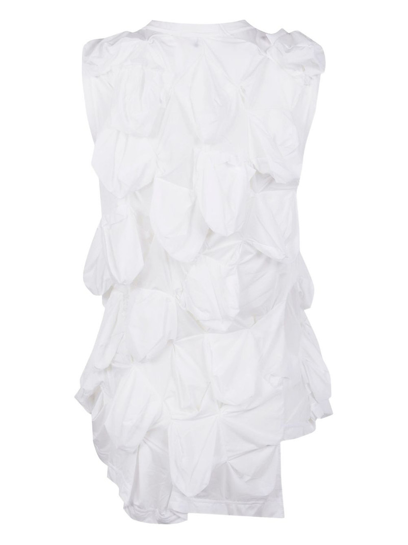Comme Des Garçons ruffled sleeveless T-shirt outlook