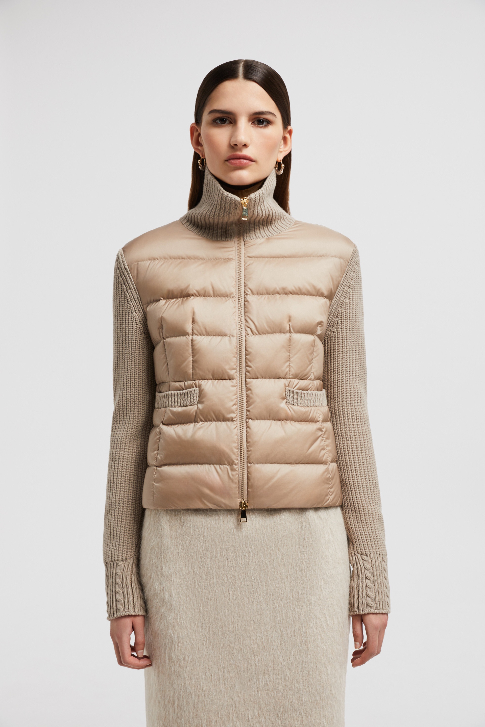 Padded Wool Zip-Up Cardigan - 3