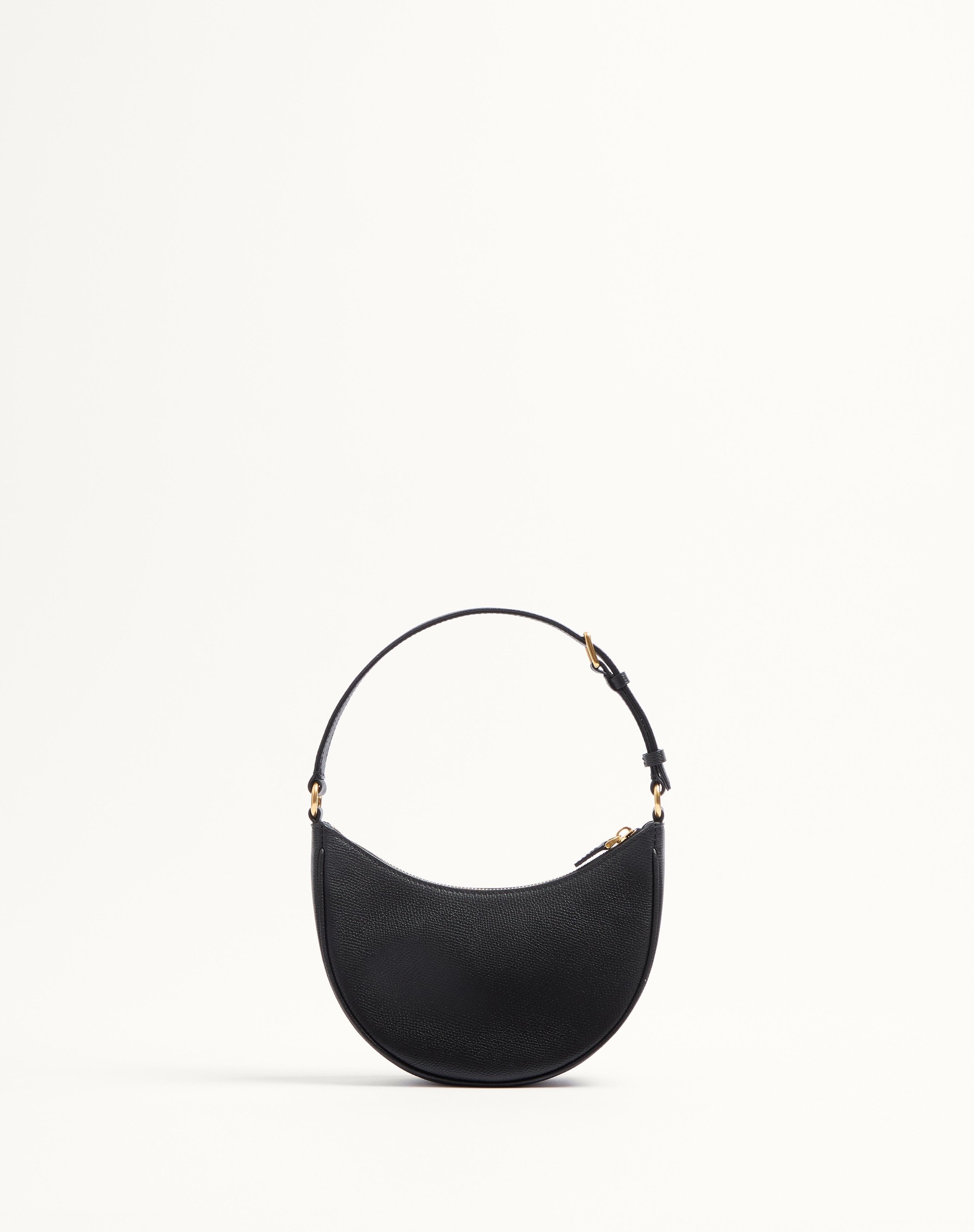 VLOGO SIGNATURE MINI HOBO BAG IN GRAINY CALFSKIN - 5