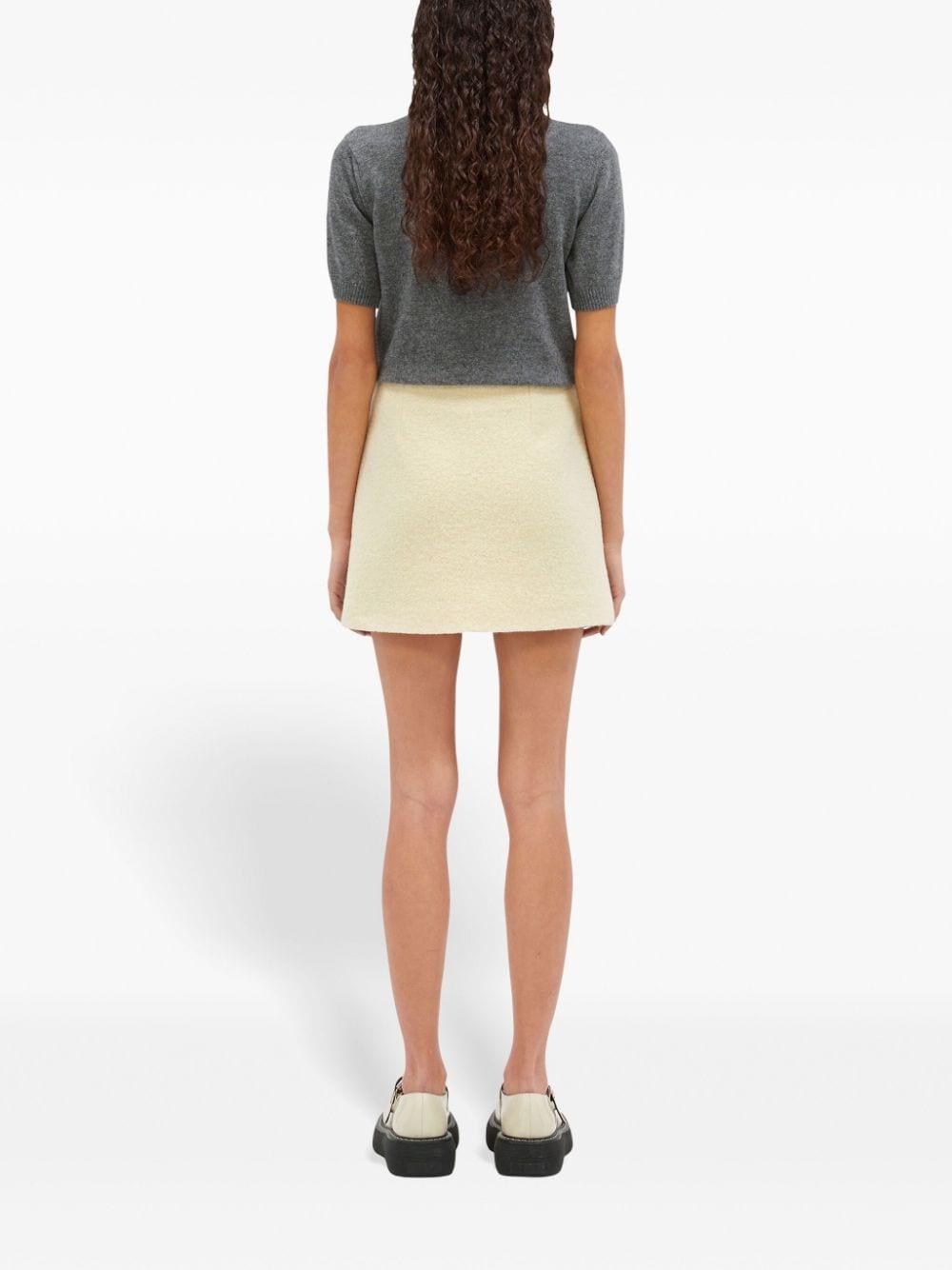 wool mini skirt - 4