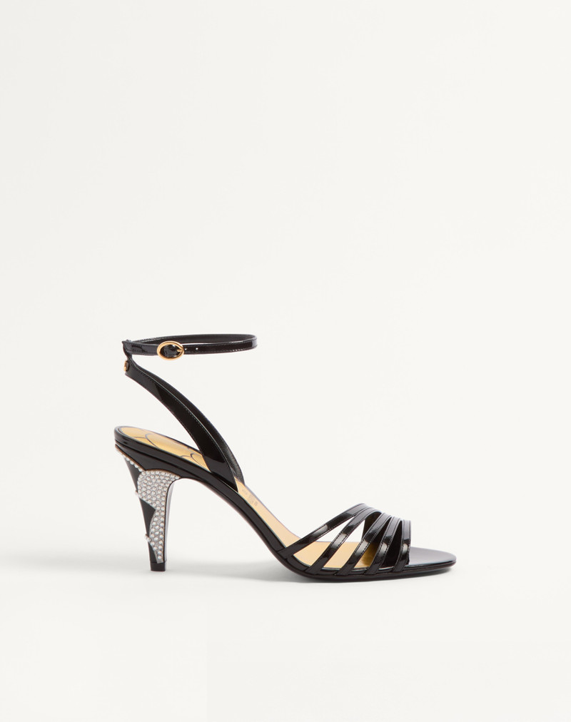 LADYCRUSH PATENT LEATHER SANDAL WITH CRYSTALS 85MM 1
