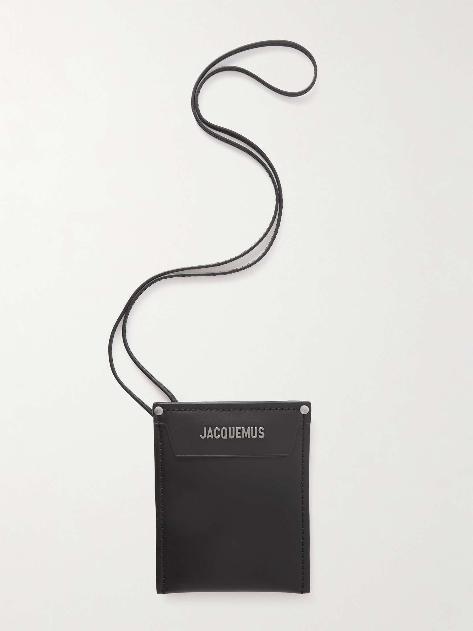 Le Porte Poche Meunier Wallet With A Strap in Black - Jacquemus