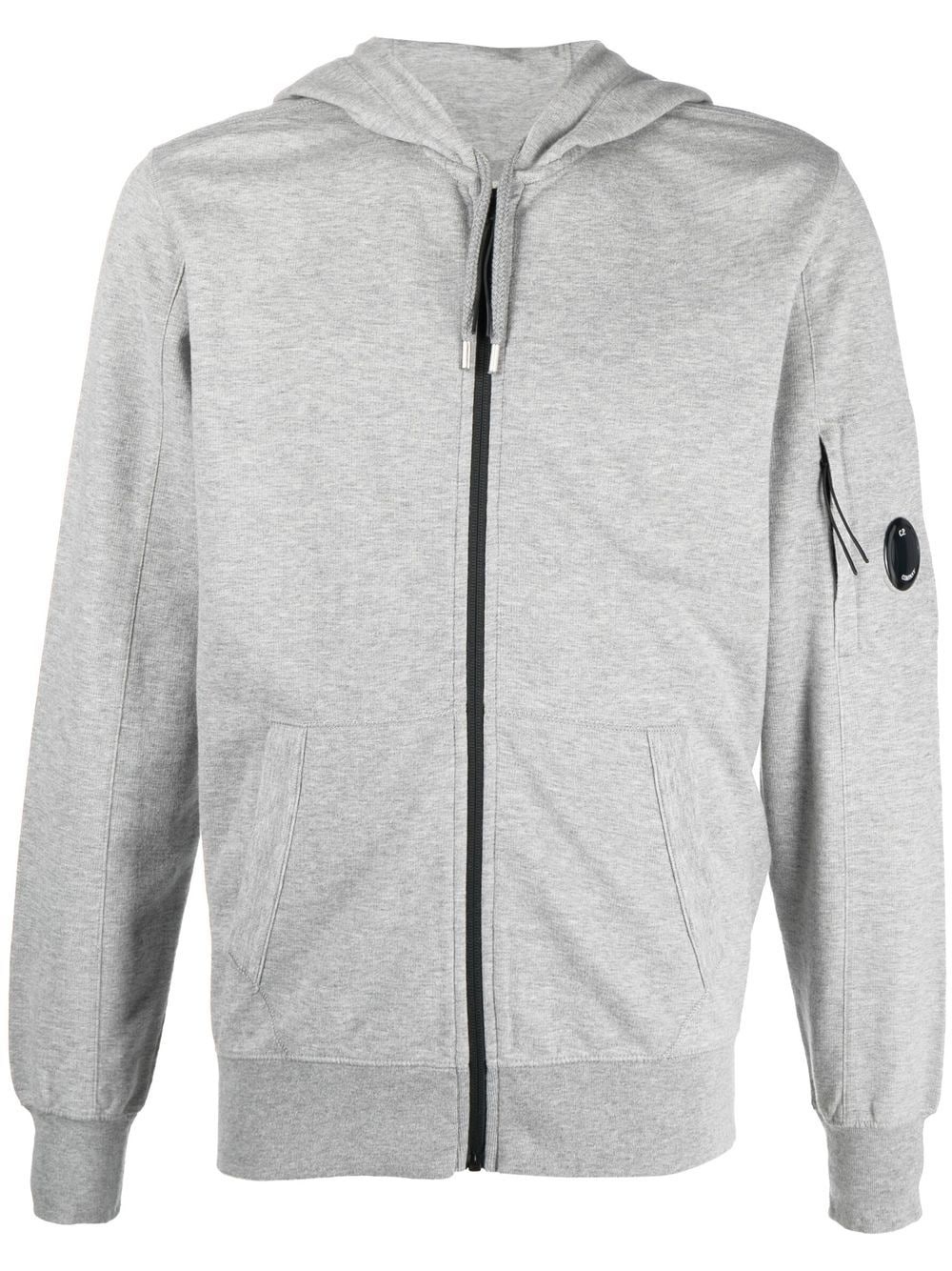 logo zipped hoodie - 1