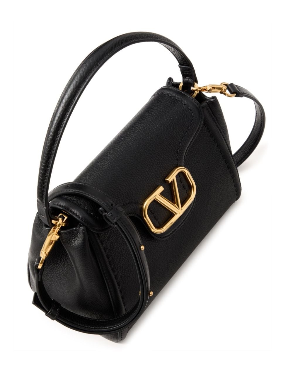 logo-plaque leather tote bag - 5