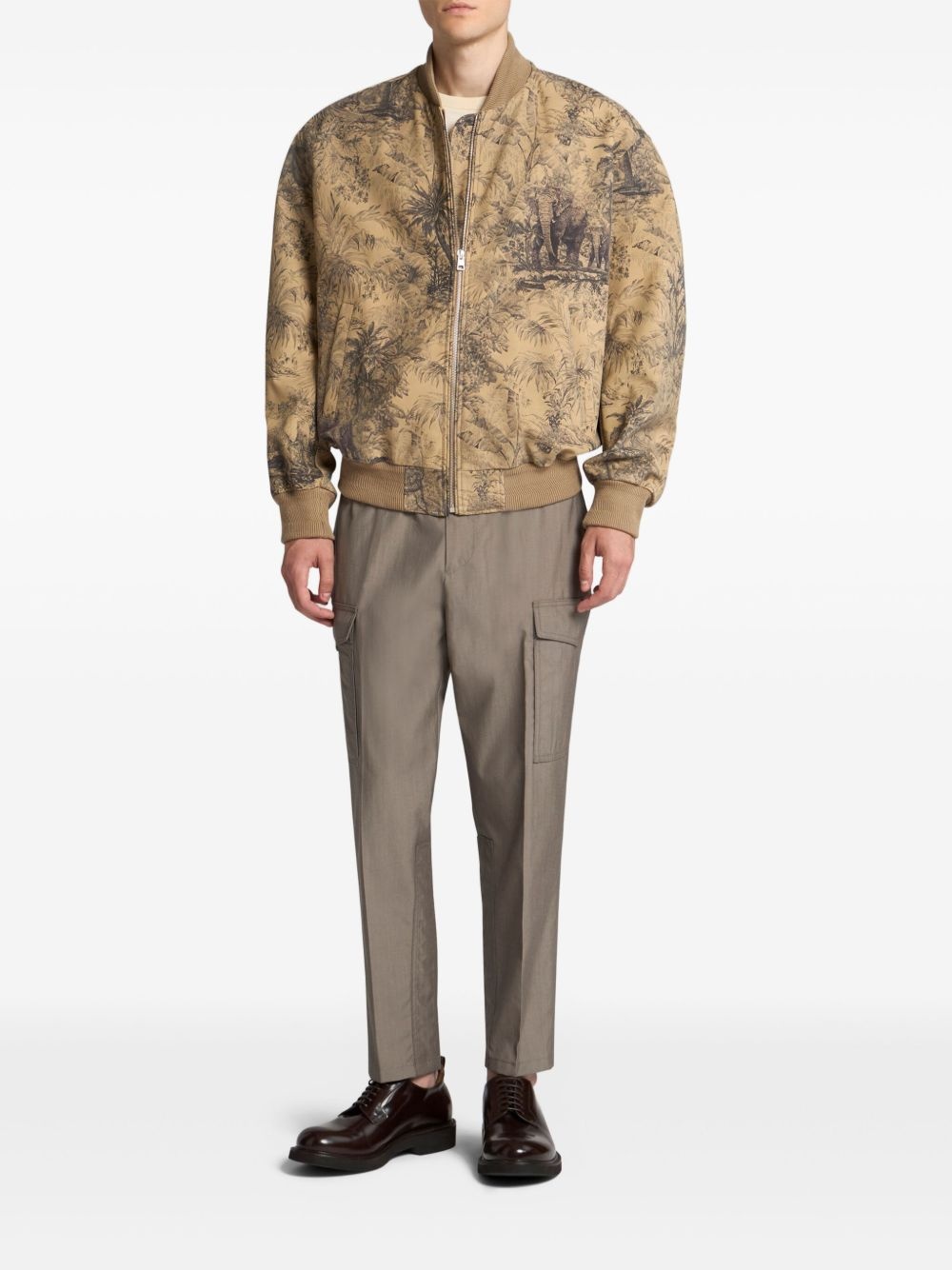 abstract print bomber jacket - 2