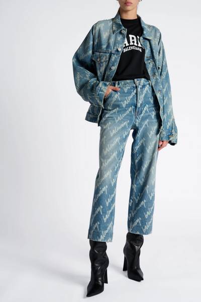 BALENCIAGA Printed high-rise straight-leg jeans outlook