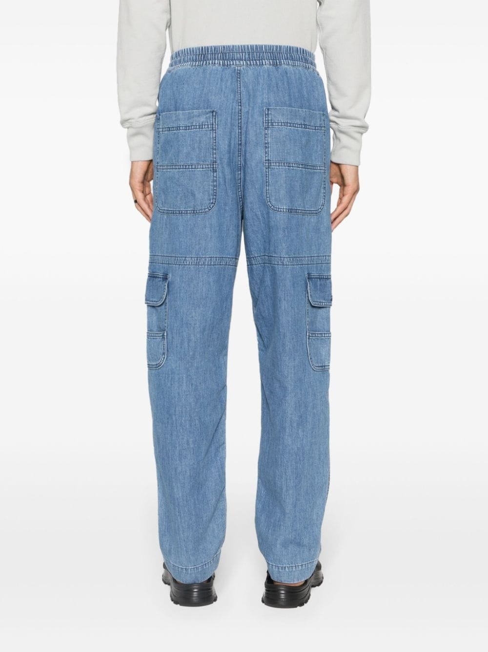 Vanni chambray straight-leg trousers - 4