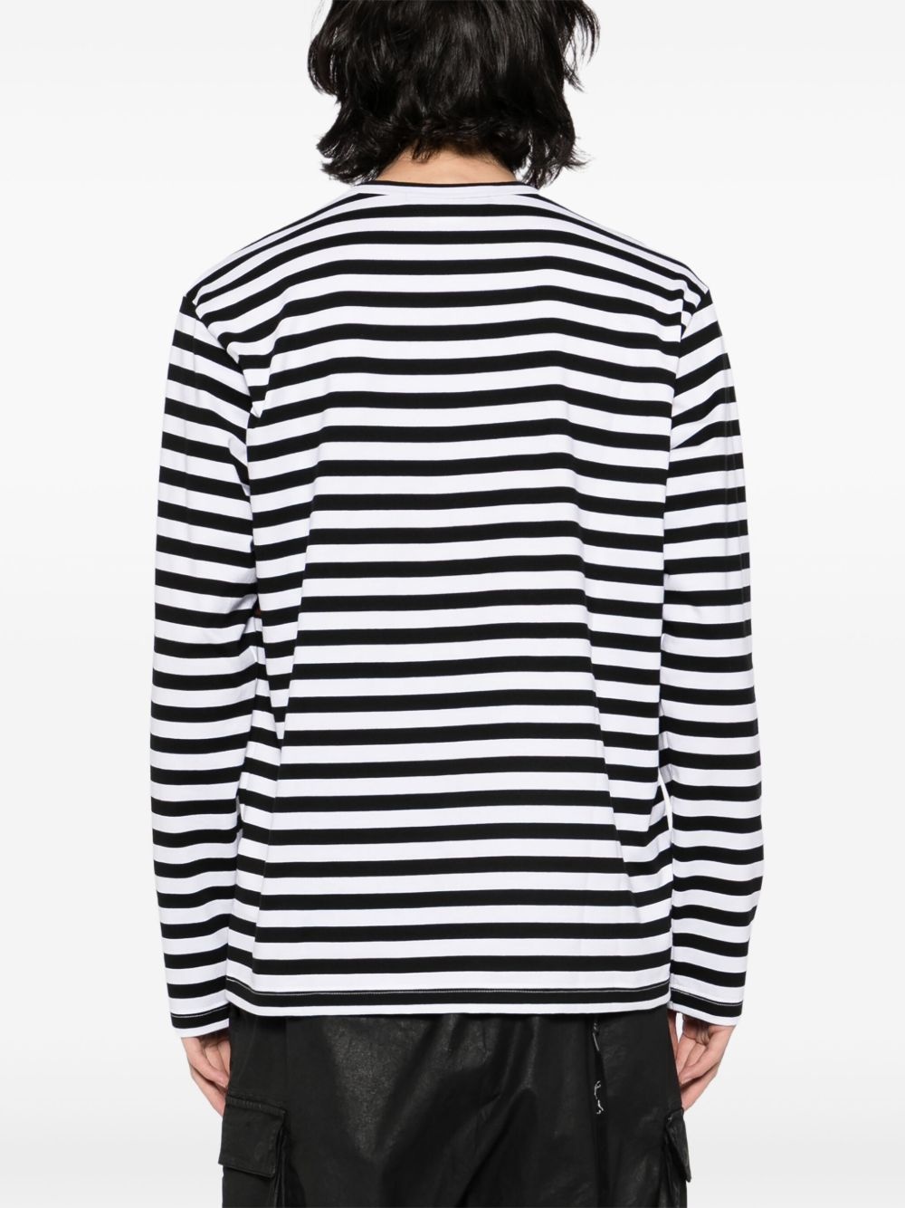 stripe print t-shirt - 3