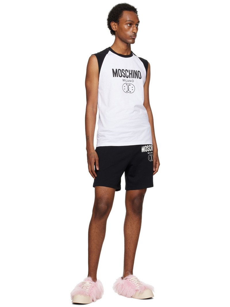 Moschino Black Double Smiley Shorts outlook