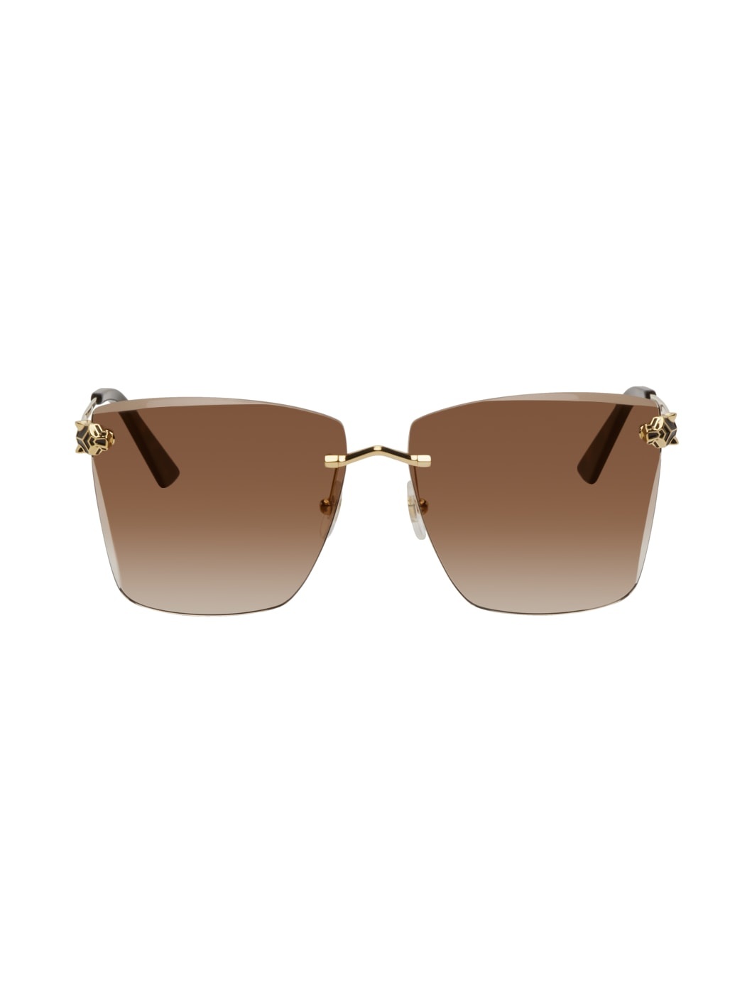 Gold Square Sunglasses - 1