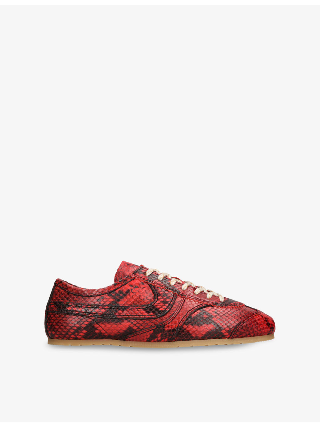 Dustin Snake-Print Leather Low-Top Trainers - 1