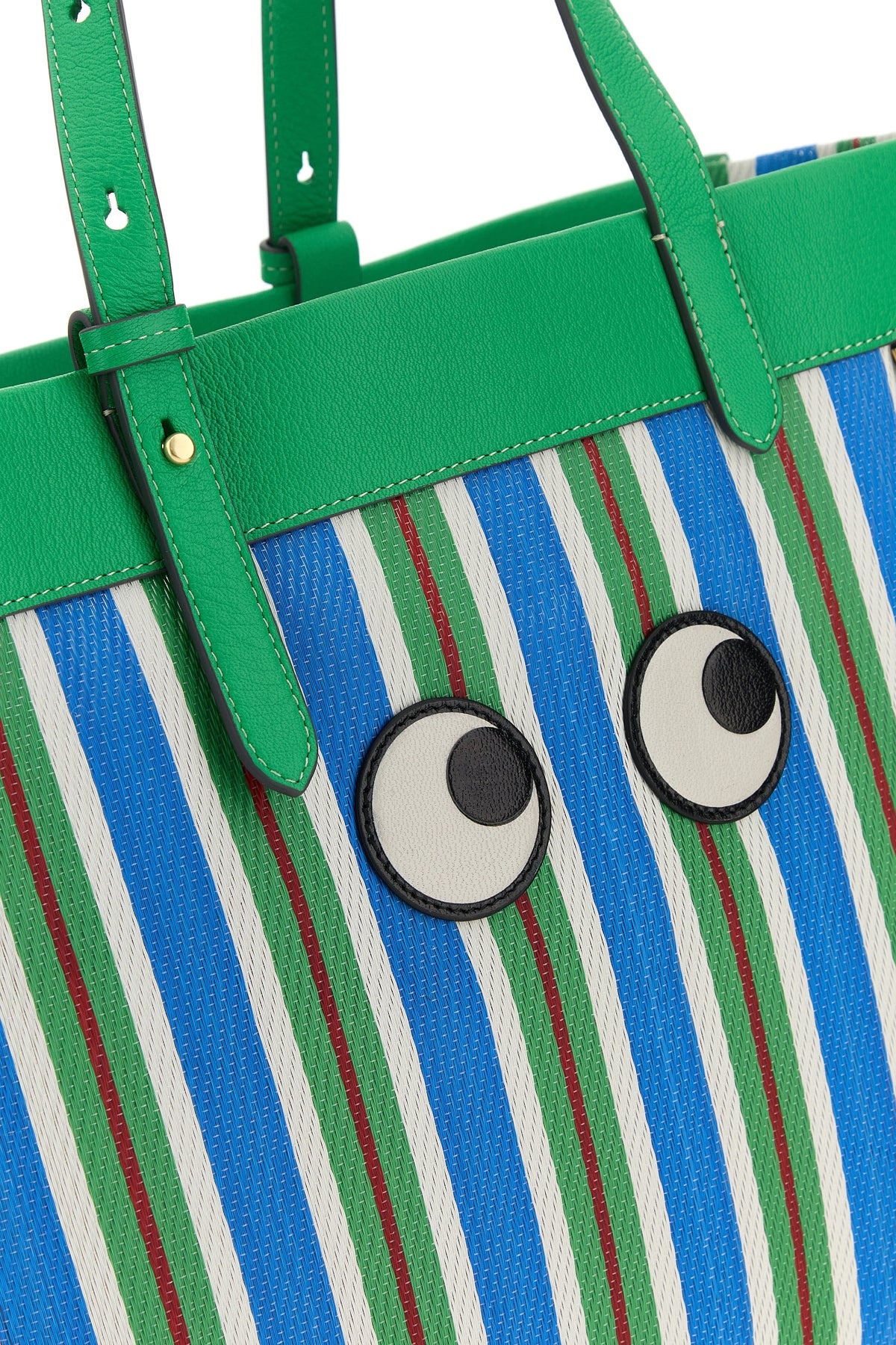 Embroidered mesh Eyes shopping bag - 4