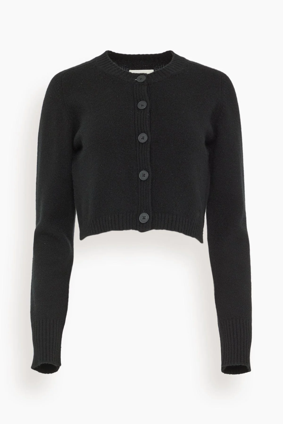 Zephir Cropped Cardigan in Black - 1