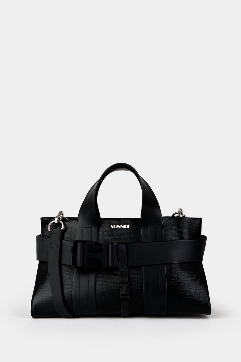 SMALL PARALLELEPIPEDO MESSENGER BAG / black 1