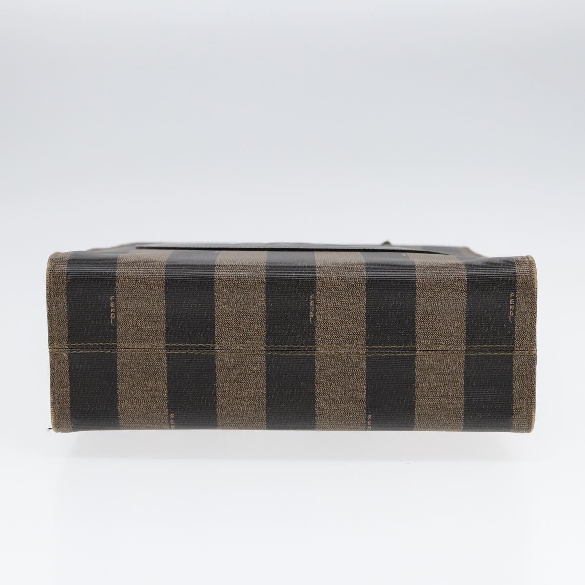 FENDI Pecan Canvas Tote Bag Brown Black Gold - 9
