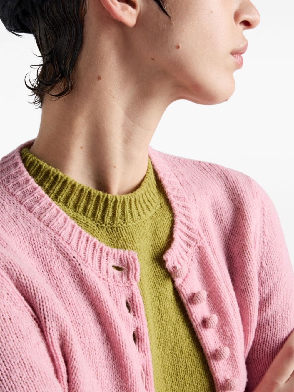 short-sleeve cashmere sweater - 6