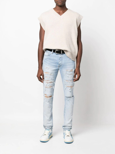 AMIRI Thrasher distressed skinny jeans outlook