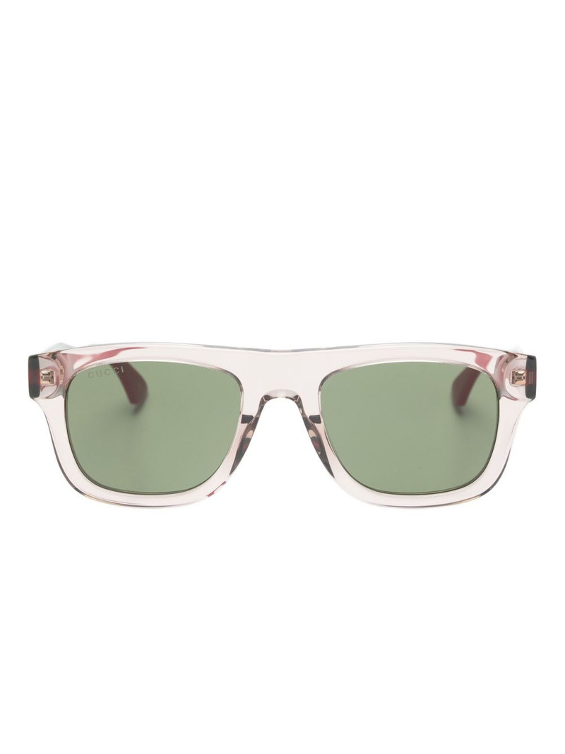 stripe rectangle-frame sunglasses 1