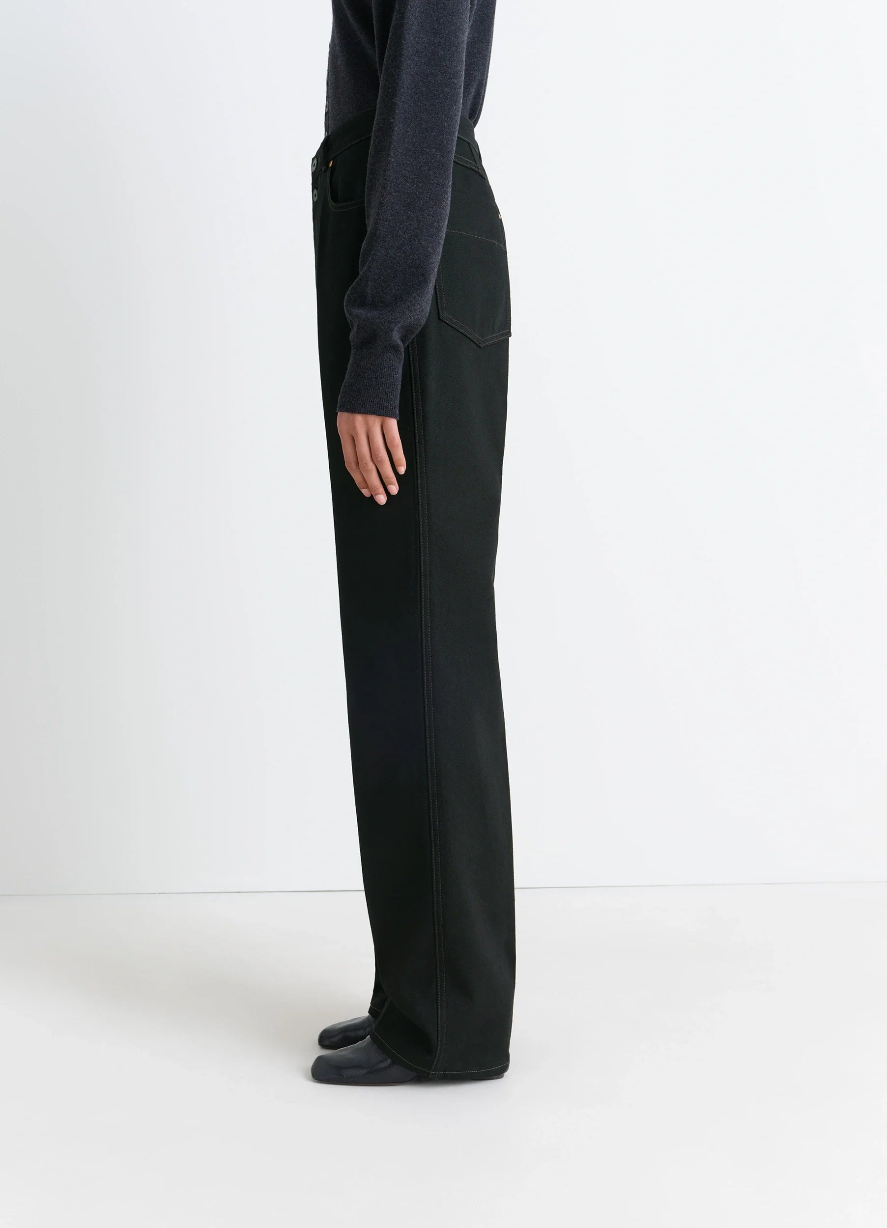HIGH WAISTED STRAIGHT PANTS - 3