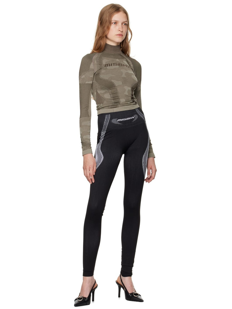 MISBHV Black & White Active Sport Leggings outlook