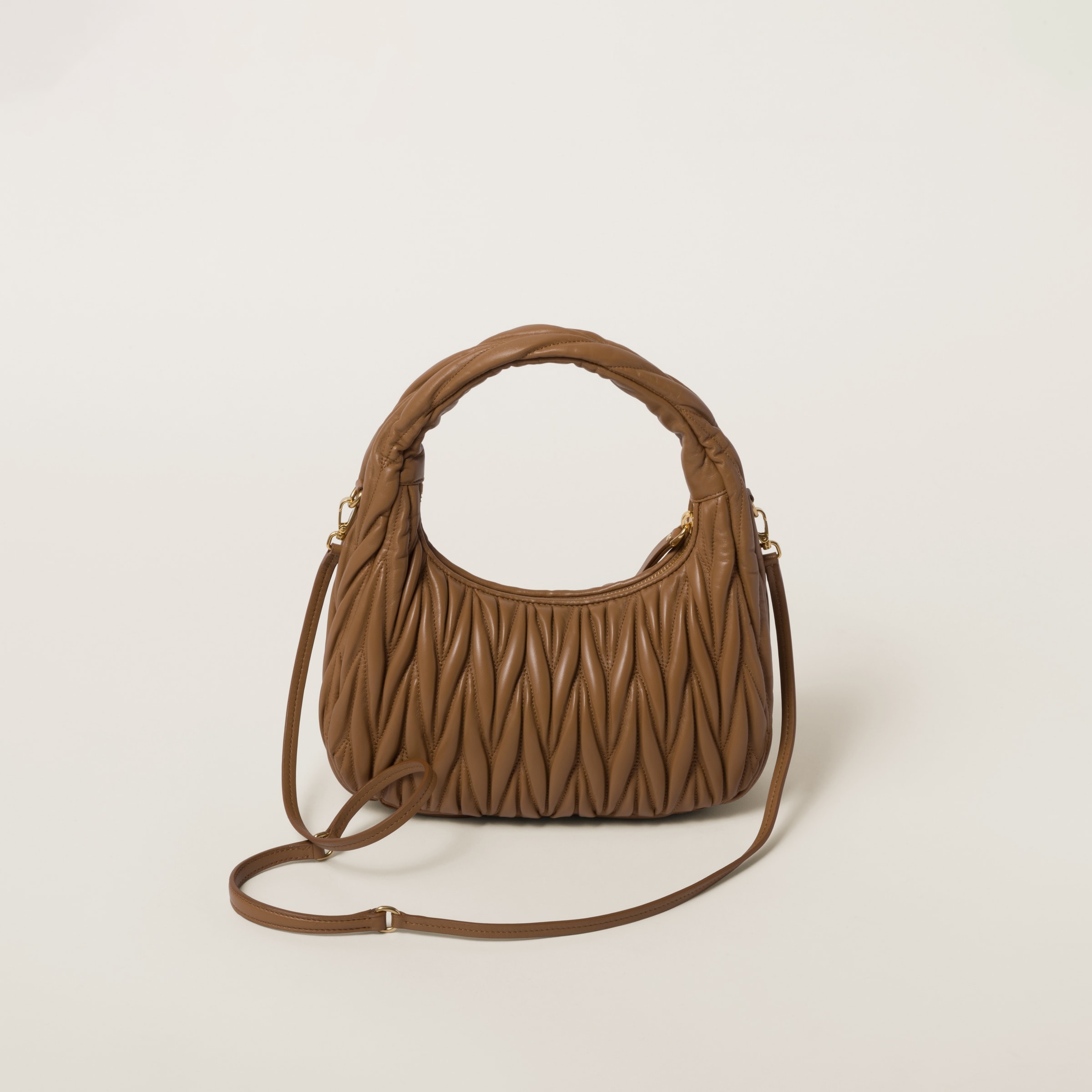 Wander matelassé nappa leather hobo bag - 4