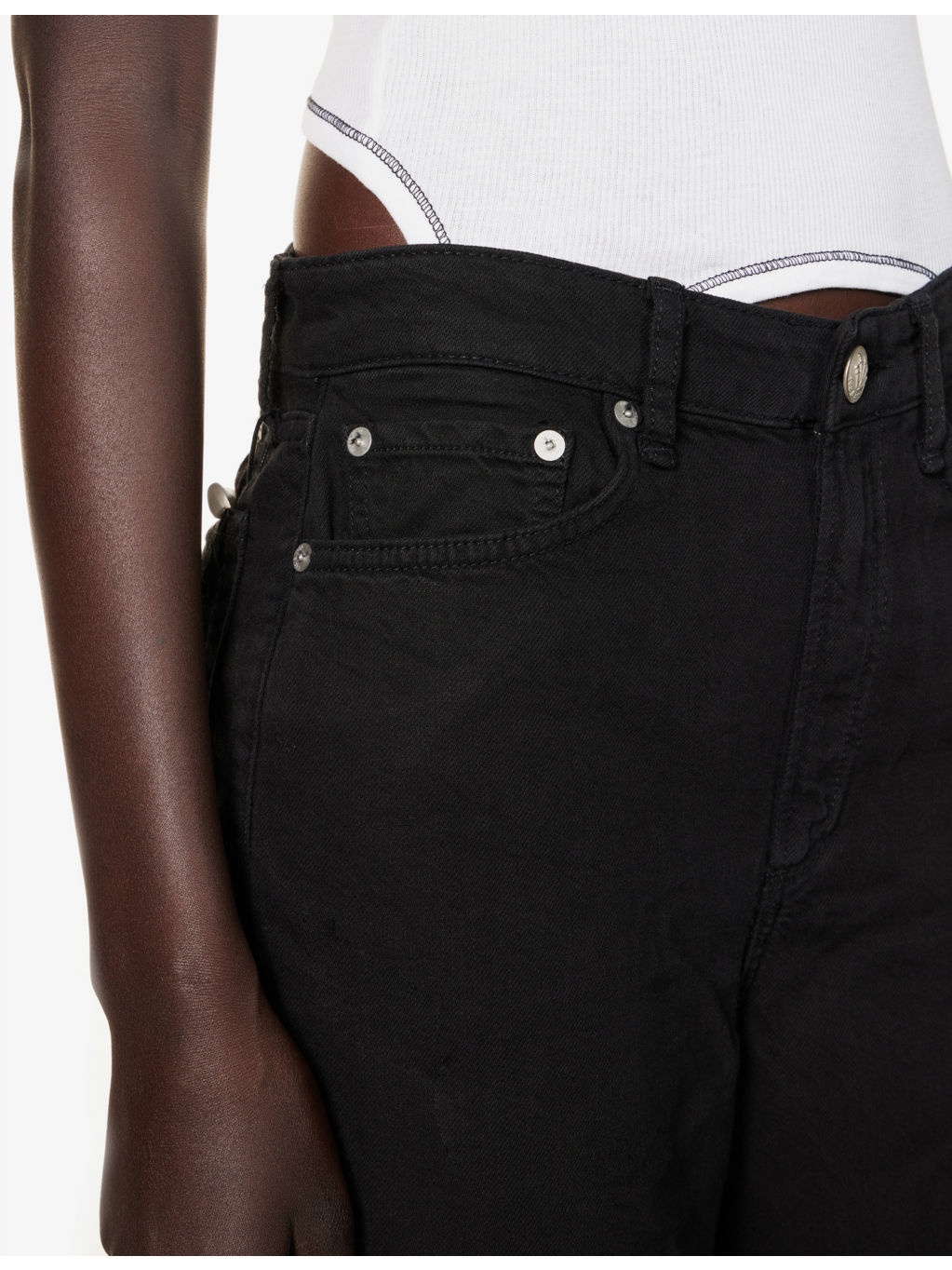 Logan wide-leg high-rise cotton-blend jeans - 5