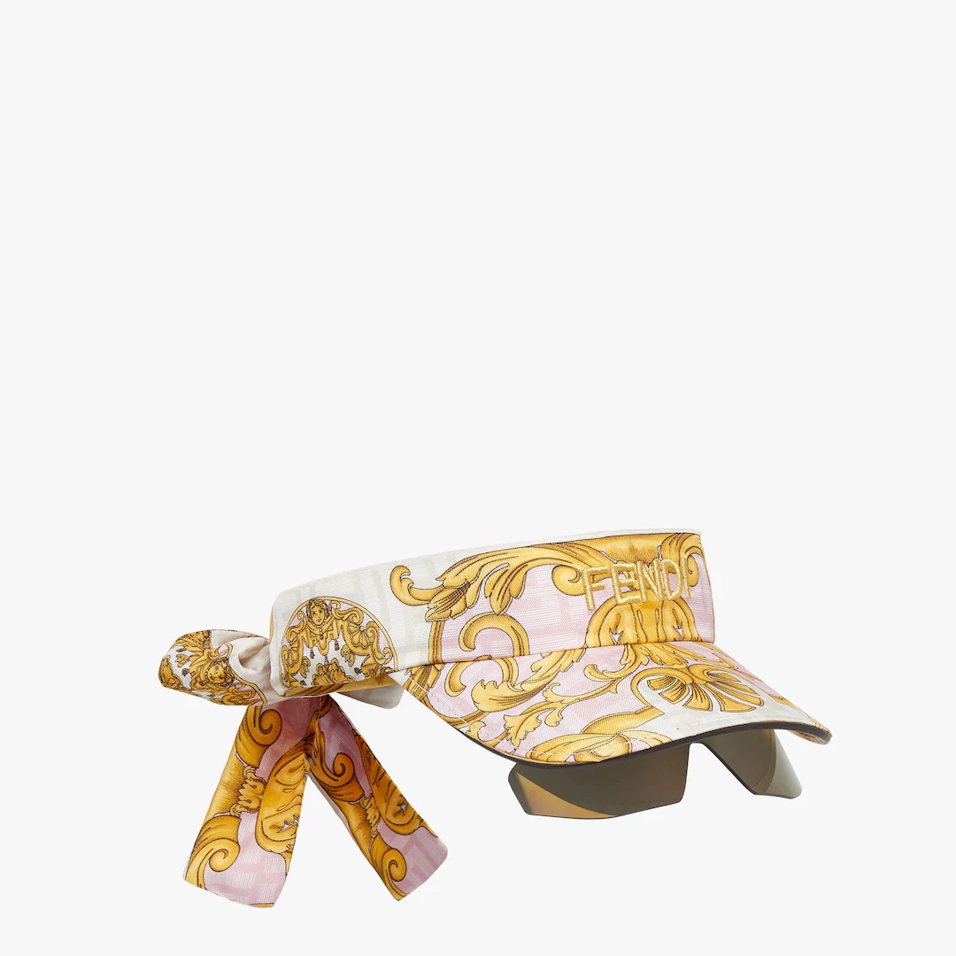 Fendace pink silk visor - 2