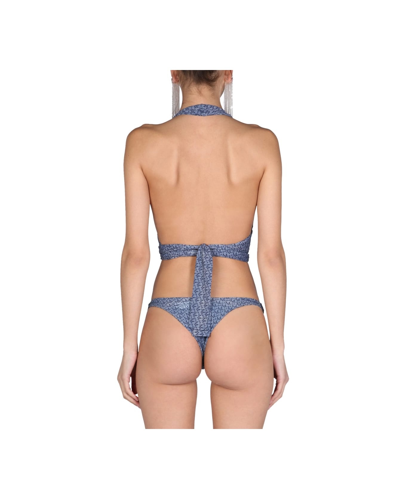 ビキニ MAGDA BUTRYM BIKINI TOP WITH ALL OVER LOGO (502321_DENIM) MAGDA BUTRYM Bikini Top With All Over Logo | italist