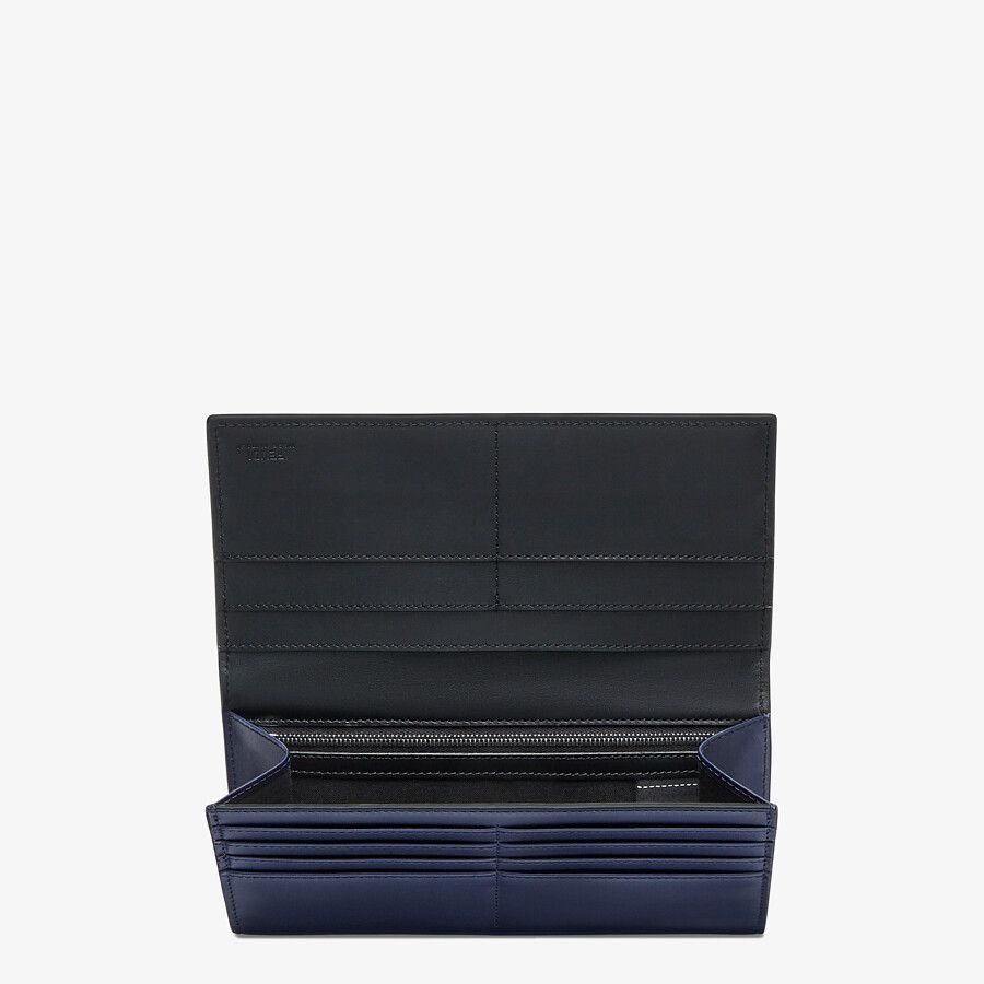Blue leather wallet - 3
