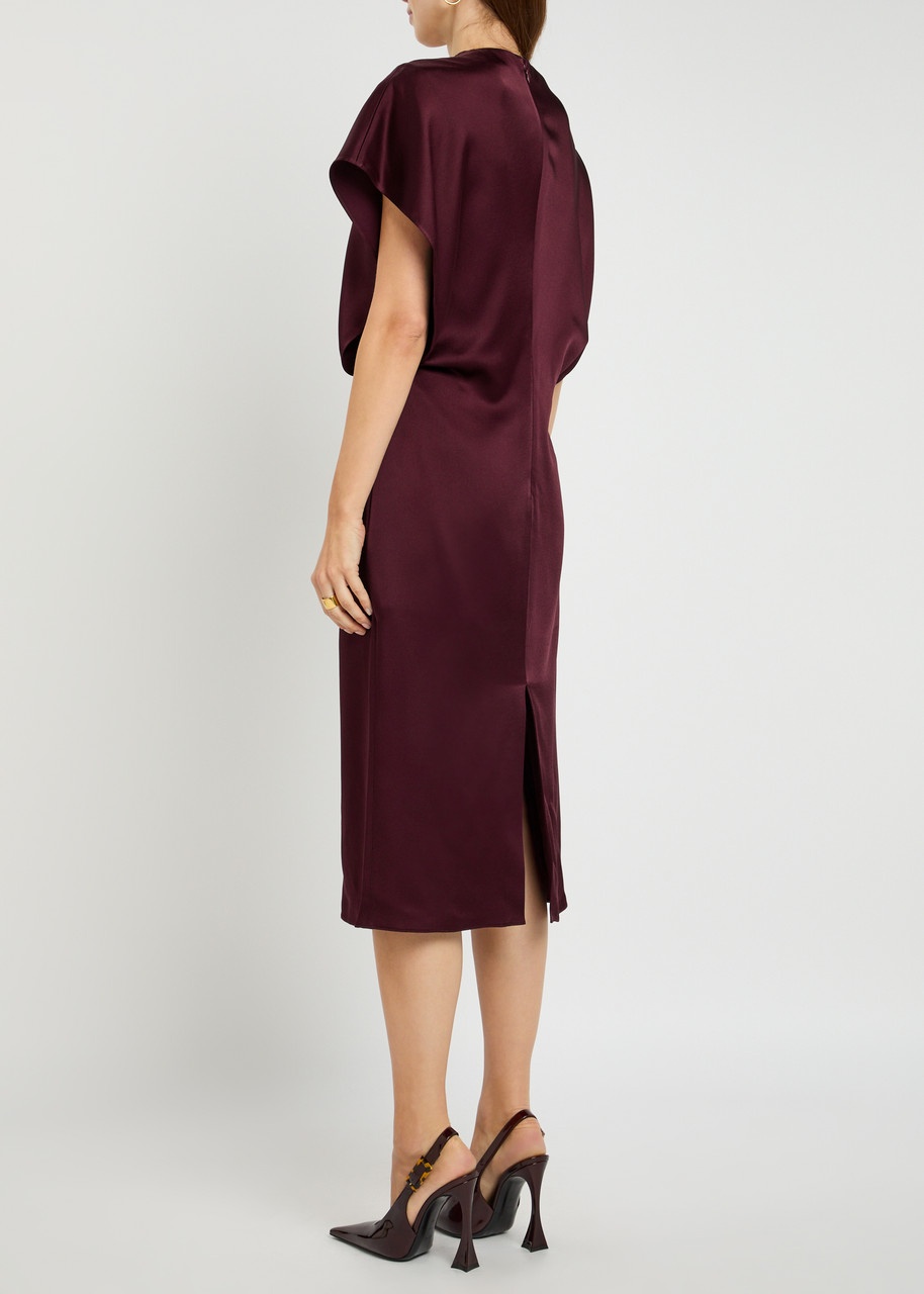 Stella Mccartney Draped Satin-crepe Midi Dress - 3