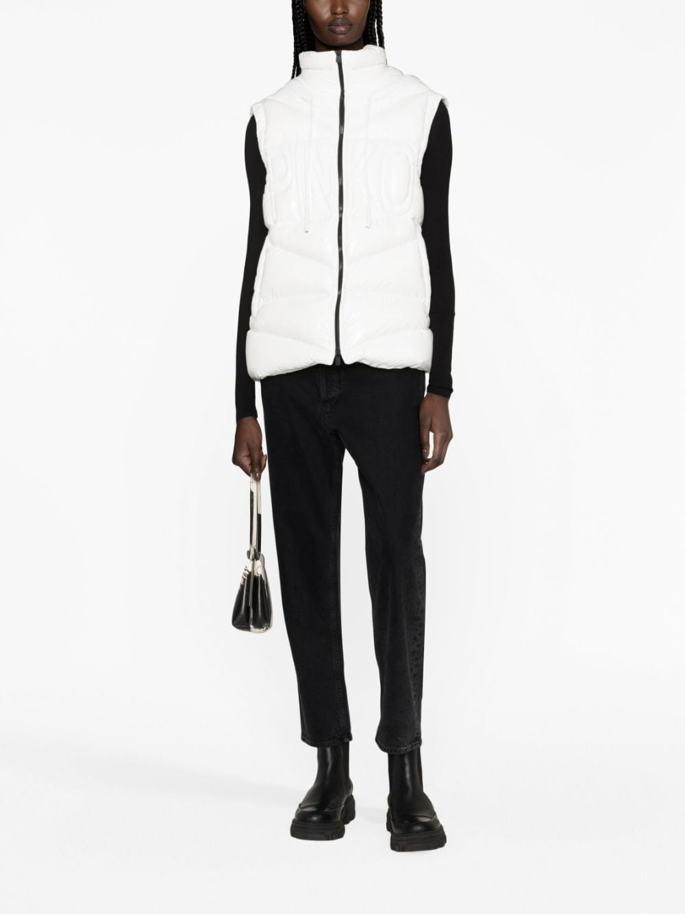 padded detachable-hood waistcoat - 2